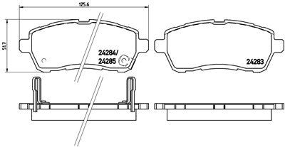 Ford Fiesta (6) 1.0 EcoBoost Front Performance Brake Pads 8435