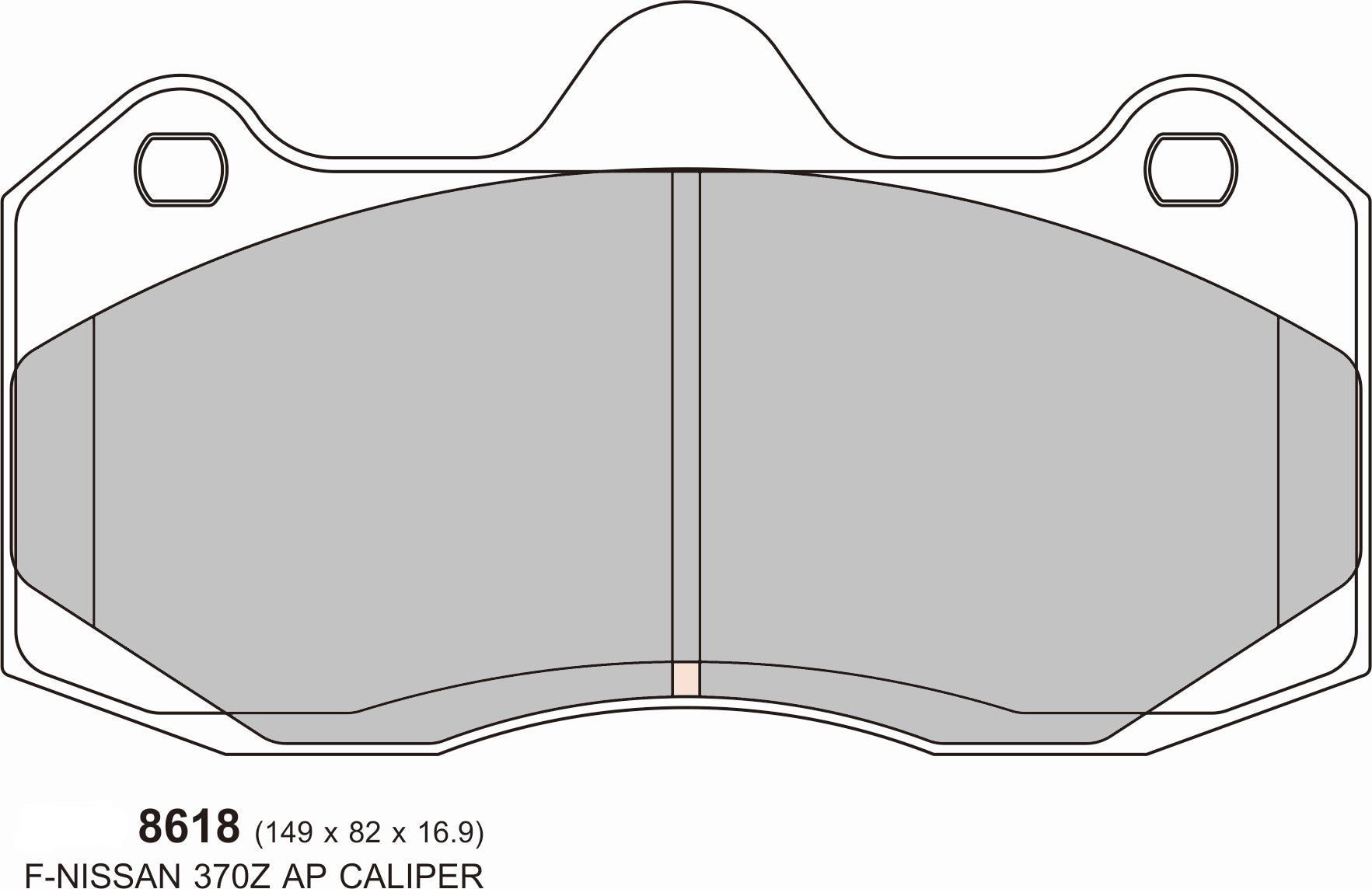 AP Caliper CP7040 AP Cross ref Performance Brake Pads 8618 CP7040D61