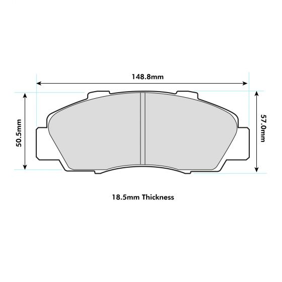 Project Mu NS Brake Pads (Front) - Honda Accord 6cyl MT 03-07 / Accord EX 08-12 / Civic GX 06-12 main image 1