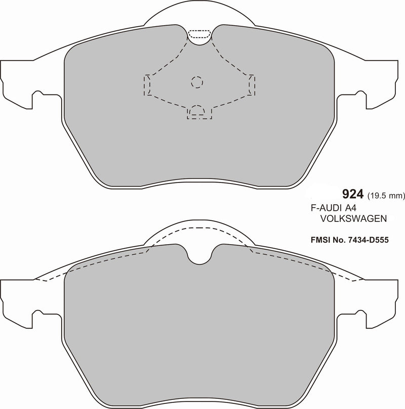 AUDI TT Quattro MK1 1.8 20v Front Performance Brake Pads 0924