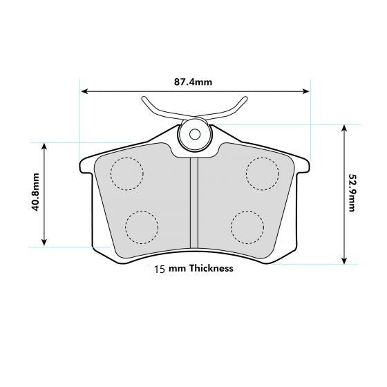 AUDI A3 (8L1) S3 Quattro Rear Performance Brake Pads 0974