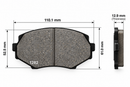 Mazda MX5 (NA) 1.6 90HP (1995-1998), 1.6 115HP (1993-1994) Front Performance Brake Pads 1282