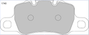 Porsche 991 3.8 TURBO S  with steel discs Rear Performance Brake Pads 1740