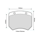 SEAT Leon (MK2) 2.0 SuperCopa / Leon (MK2) 2.0 SuperCopa Long race / Leon (MK3) 2.0 SuperCopa Rear Performance Brake Pads 0820