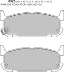Mazda MX5 (NB) SVT Sport / MazdaSpeed Rear Performance Brake Pads 8326
