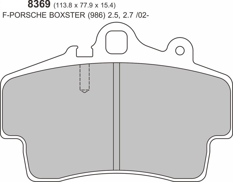 PORSCHE Boxster 987 2.7 Front  Performance Brake Pads 8369
