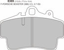 PORSCHE Boxster 986 2.5 Front  Performance Brake Pads 8369