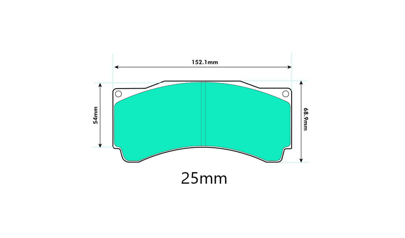 AP 6pot CALIPER TCR Fitment 25mm Performance Brake Pads 8448