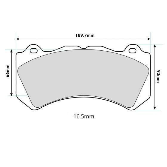 MERCEDES E63 Front Performance Brake Pads 8571 16.5mm