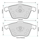 Focus ST MK2  Performance Brake Pads 8602 18mm  Thick
