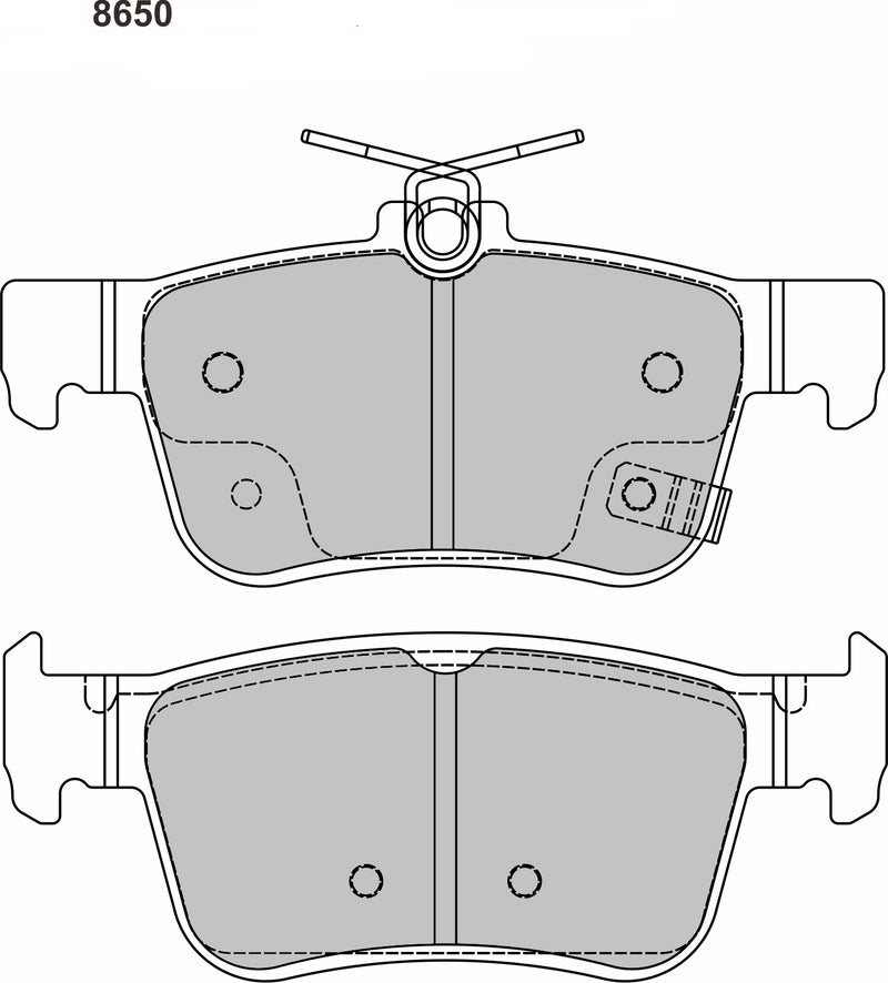 Honda Civic FK8 Rear Performance Brake Pads 8650