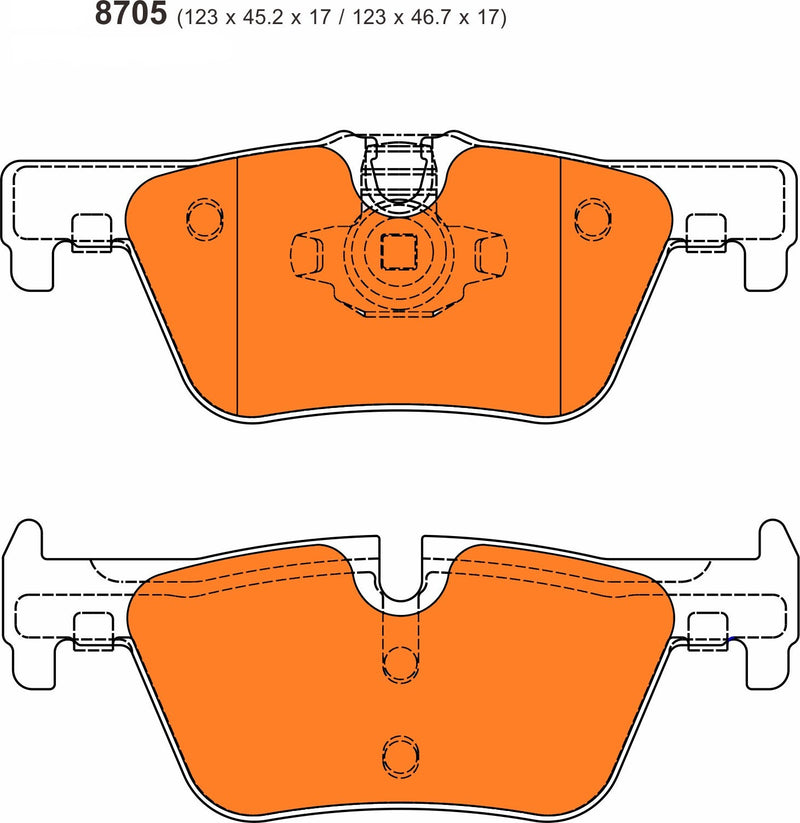 BMW F20/F21 114/116/118 BMW BRSCC Supercup Rear Performance Brake Pads  8705