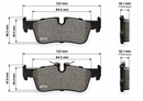 PBS 8711 rear performance brake pads for MINI Countryman F60