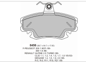 205 GTI / Clio 2.0 Williams 16V PBS ProRace Performance Brake Pads 8456