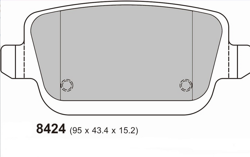 Ford Focus RS MK2 Rear Performance Brake Pads 8424