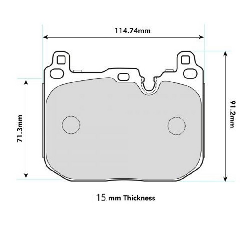 MINI Clubman (F54), JCW (F55, F56), Convertible (F57), Countryman (F60) Front Performance Brake Pads 8685 15mm thick