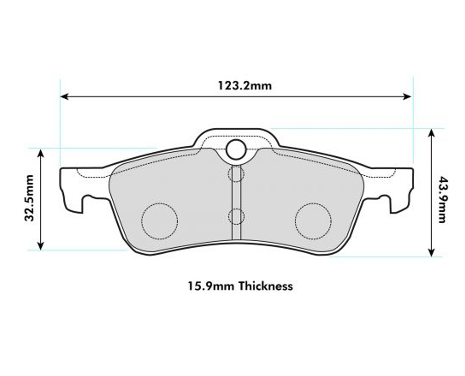 Honda Civic Type R FK2 Rear Performance Brake Pads 2006