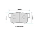 Honda Civic FD2 Rear Performance Brake Pads 1142