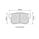 Honda Integra DC2 Rear Performance Brake Pads 1142
