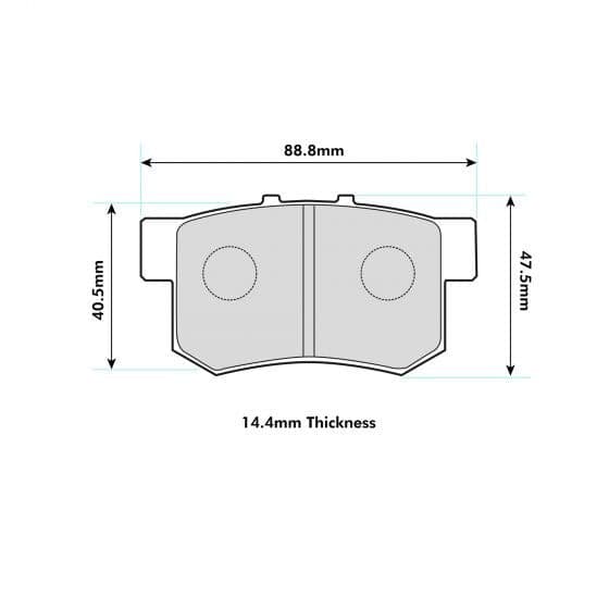 Honda Integra DC5 Rear Performance Brake Pads 1142