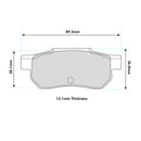 Honda Civic EK4 Rear Performance Brake Pads 1163