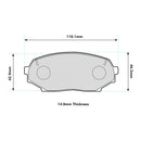 Mazda MX5 (NA) 1.6 115HP (1990-1993) Front Performance Brake Pads 1178