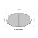 Mazda MX5 (NB) - PBS Brake Pads - 1.6 / 1.8 Non Sport Front Performance Pads 1282