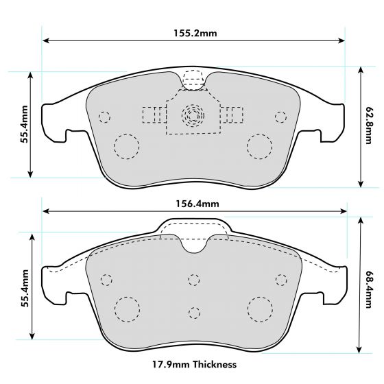 Renault Clio MK4 RS 200/220 1.6 Front Performance Brake Pads 1765