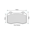 VOLVO V70 II  R 2.5 T AWD Rear Performance Brake Pad 8003