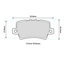 Honda Civic FN2 Rear Performance Brake Pads 8417