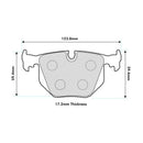 BMW M3 E46  Rear Performance Brake Pads 8422