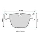 BMW M3 (E92) All 3 Coupe M3 Rear PBS ProRace Pad   8465