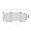 K Sport 4 pot 330/356 Performance Brake Pad 8495