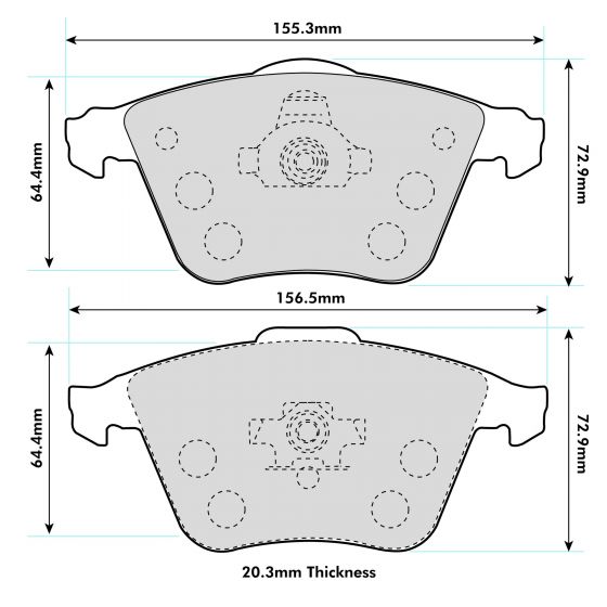 AUDI A3 (8P1) S3 & 3.2 Front Performance Brake Pads 8602